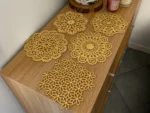 NOVA Lace Bloom Coaster Set – gold