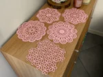 NOVA Lace Bloom Coaster Set – pink