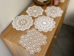 NOVA Lace Bloom Coaster Set – White